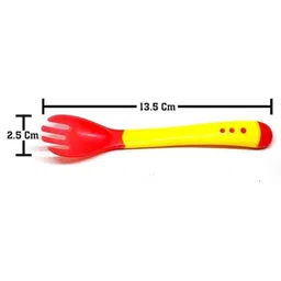 AEREX BPA Free Heat Sensitive Baby Feeding Spoons Set | Temperature Sensing Spoons | Baby Feeding Silicone Spoon Set | Food Grade PP Kids & Baby Spoon with Soft Silicone Tip (Yellow) image 3