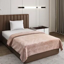 Monte Carlo Peach-Coloured AC Room 210 GSM Single Bed Blanket-picture-19