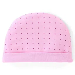 Babyhug 100% Cotton Knit Cap Floral Print Pack of 2 - Multicolour image 5