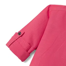 Rikidoos Full Sleeves Solid Shirt - Pink image 5