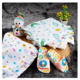 Cute Landings New Born Baby Washable Reusable Muslin Cloth Swaddles Wrapper Pack of 2- Multicolor image 5