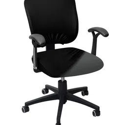 HOKIPO Jet Black Stretchable Office Task Chair Cover-image-69