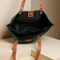 Toteteca Textured Oversized Structured Shoulder Bag with Quilted image 5