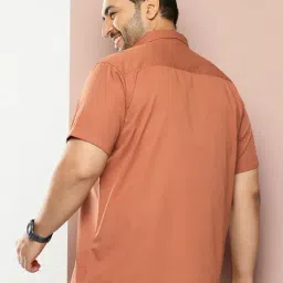 Thomas Scott Rust Cotton Regular Fit Casual Shirt image 2