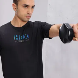 HRX by Hrithik Roshan Men Brand Logo Printed Training T-shirt-picture-54