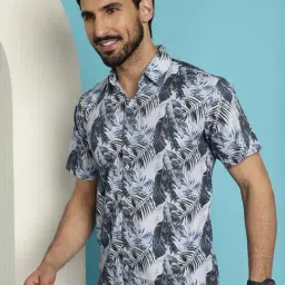 Indian Needle Grey Regular Fit Printed Shirt-picture-13