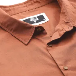 Thomas Scott Rust Cotton Regular Fit Casual Shirt image 5