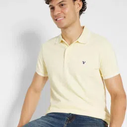 American Eagle Outfitters Yellow Regular Fit Polo T-Shirt image 4
