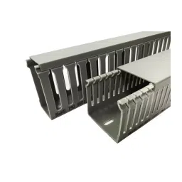 RS PRO Grey Slotted Panel Trunking Open Slot Width 25 mm, Depth 75mm, Lenght 1 m PVC, 2339172-picture-21