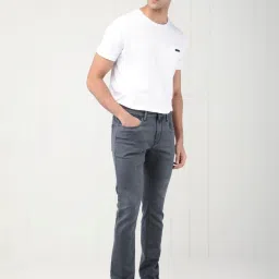 Rare Rabbit Grey Slim Fit Fit Solid Jeans image 4