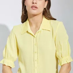 Latin Quarters Yellow Regular Fit Shirt image 4