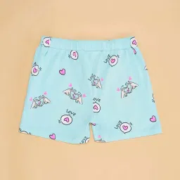 Pantaloons Junior Kids Aruba Blue Cotton Printed Shorts image 4