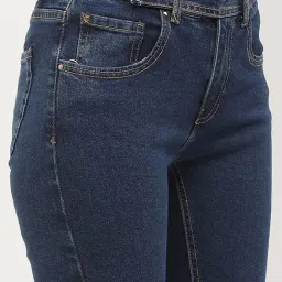 MADAME Blue Cotton Regular Fit Mid Rise Jeans image 5