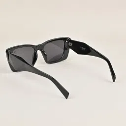 Voyage Black Wayfarer UV Protection Unisex Sunglasses image 4