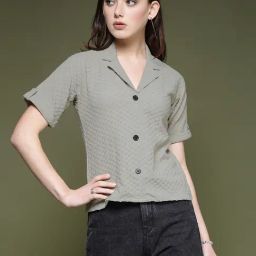 SELVIA Grey Self Design Shirt-picture-36