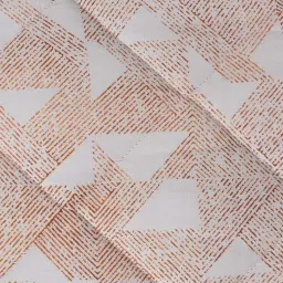 Maspar Triangle Rust Cotton Geometric Single Bed Quilt image 4