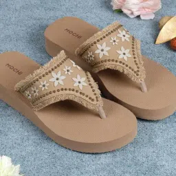 Mochi Women's Beige Casual Sandals-picture-37
