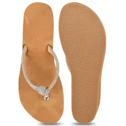 The White Pole Women's Tan Thong Wedges image 4