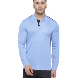 Chkokko Sky Blue Regular Fit Polo T-Shirt-picture-10