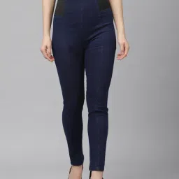 KASSUALLY Blue Cotton Relaxed Fit High Rise Trousers-picture-32