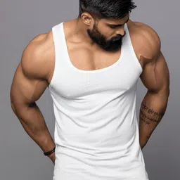 JUARI BE A GENTLEMAN Combed Cotton Round Neck Basic Vest-picture-18