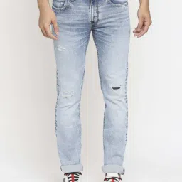 Pepe Jeans Blue Regular Fit Distressed Jeans-picture-40