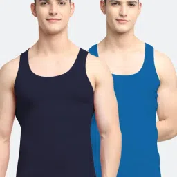 Friskers Multi Cotton Slim Fit Vest - Pack of 2-picture-20