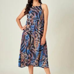 The Kaftan Company Multicolor Printed Night Dress-picture-4