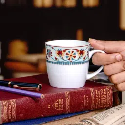 Sonaki White Bone china Tea & Coffee Mug - Set of 6 image 2