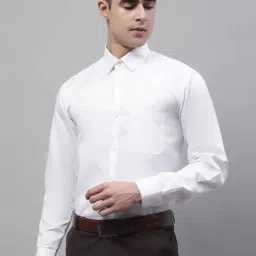 Jainish White Regular Fit Texture Shirt-picture-23