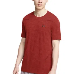 Under Armour Orange Slim Fit Logo Printed Sports T-Shirt-image-84