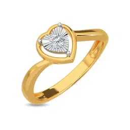 Kisna Diamond & Gold Jewellery Shravya 14k (585) Diamond & Gold Ring For Women-image-9