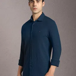 Louis Philippe Jeans Men Textured Spread Collar Casual Shirt image 5