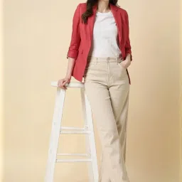 Allen Solly Red Regular Fit Blazer image 4