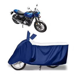 Auto Pearl Two Wheeler Cover for Honda CB350RS - White, Blue-picture-31