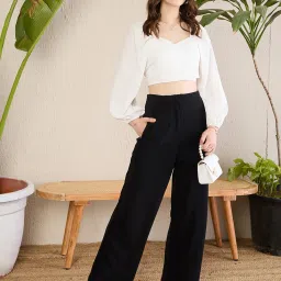 Magre Black Regular Fit Trousers image 4