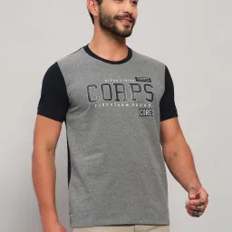 Cantabil Grey Regular Fit Printed T-Shirt image 4