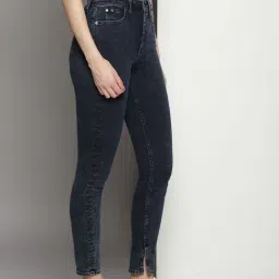 CALVIN KLEIN Blue Cotton Mid-Rise Jeans image 4