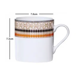 Sonaki White Bone china Tea & Coffee Mug - Set of 6 image 4
