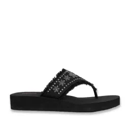 Mochi Women's Black Casual Sandals image 3