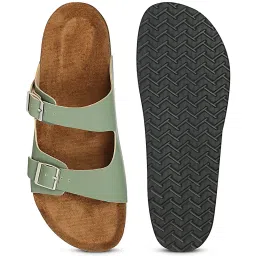 Mozafia Women's Green Slides image 4