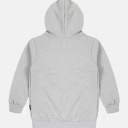 Kiddopanti Kids Grey Melange Textured Full Sleeves Sweatshirt image 2