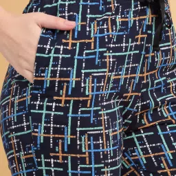 Sweet Dreams Beige Cotton Regular Fit Printed Pyjama Set image 4