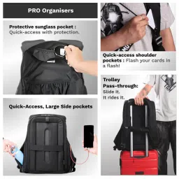 Gods Anti-Theft 25 Ltrs Black & Green Medium Laptop Backpack image 4