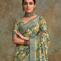 Elora Multicolor Woven Saree With Blouse image 4