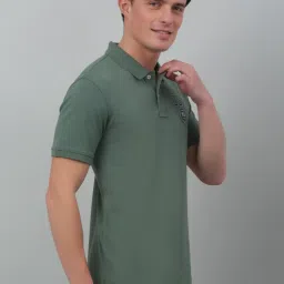 Cantabil Green Regular Fit Polo T-Shirt image 4