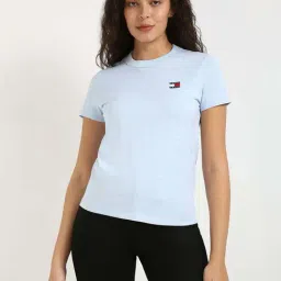 Tommy Hilfiger Blue Cotton Solid T-Shirt-picture-29