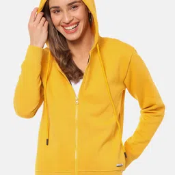 Campus Sutra Women Mustard Solid Sweatshirt-image-14