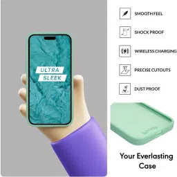 Sprig Liquid Silicone Magnetic Back Cover for Apple iPhone 15 Plus (Green) image 4