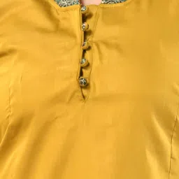 Charukriti Mustard Straight Kurta image 4